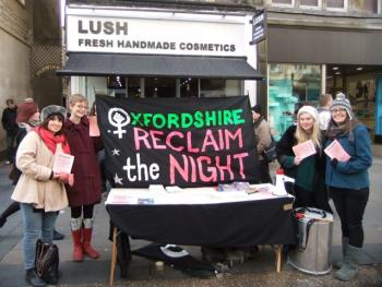 Reclaim the Night stall with collective